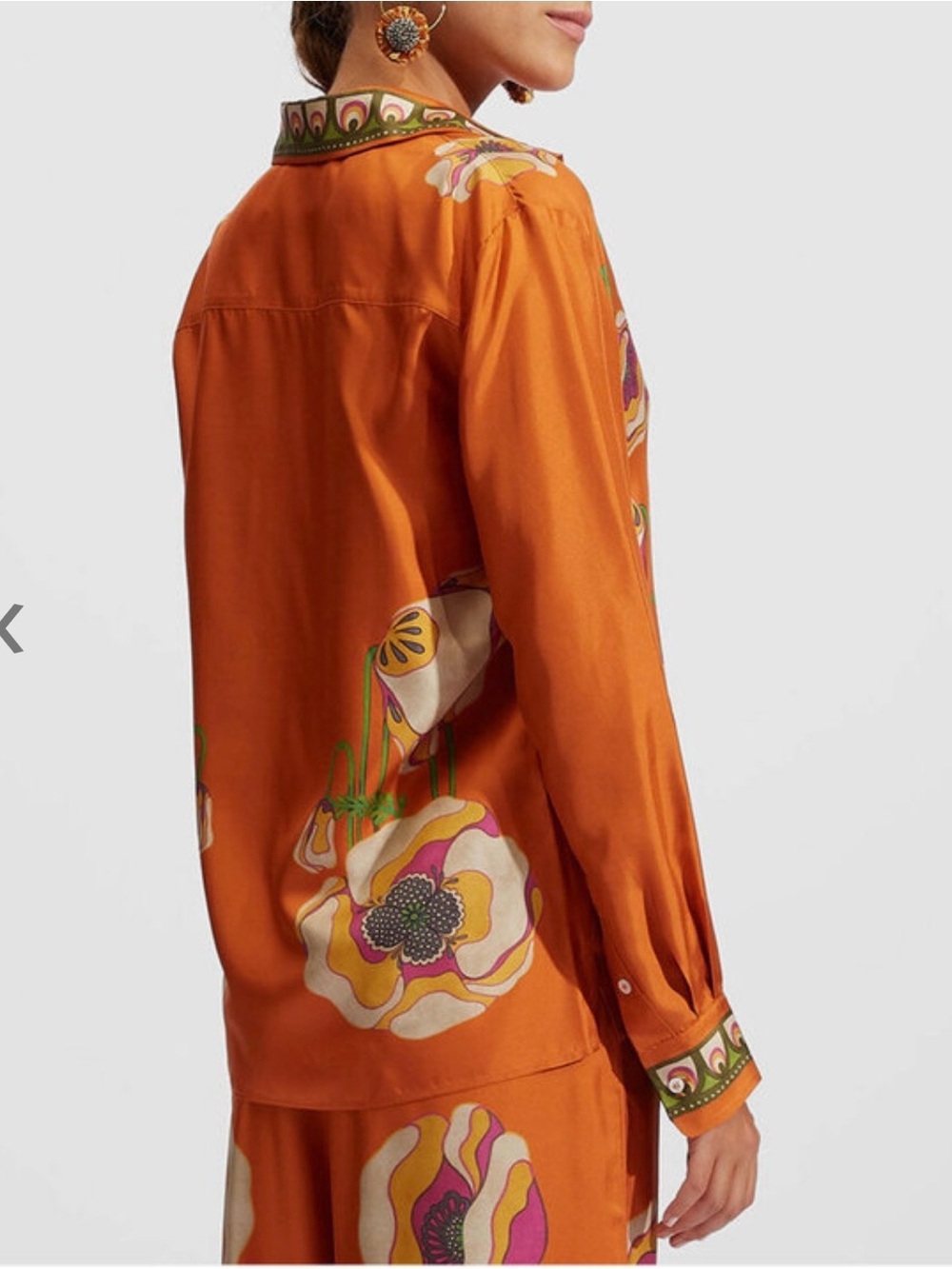 LA DoubleJ silk Orange and Lilac Satin Label Detail size xl - Picture 2 of 10